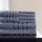 Hastings Home Hastings Home 8 Piece 100 Percent Cotton Plush Bath Towel Set - Silver 877694WTF - alternate 1